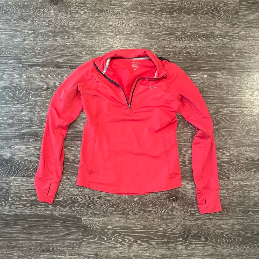 Nike Bright Red Half Zip - S